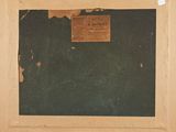 an old picture of a piece of paper with a label on it