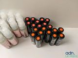 a lot of bottles that are sitting on a table