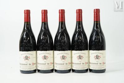 six bouteilles de vin sont alignées sur une surface blanche