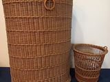 an image of a wicker basket and a basket with a handle