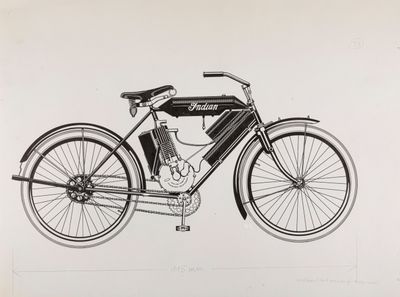 dessin en noir et blanc représentant un vélo muni d'un panier à l'arrière