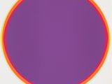 an orange and purple circle on a white background