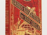 un livre rouge et doré avec un compas sur la couverture