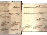 two pages of an old book with different designs on them