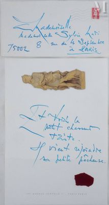 MATHIEU Georges (1921-2012) Lettre manuscrite, 1991