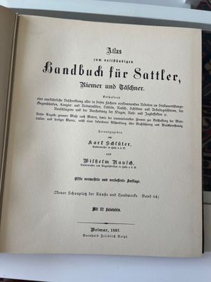 LIVRE : Handbuch fur Sattler Riemer und Täldjiner