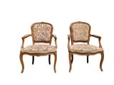 pair of louis xv style armchairs