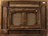 a picture of an old wooden frame with a window in it