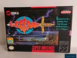 the box for the nintendo game legend of the sword is sitting on a table