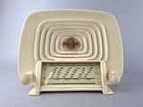 an old radio that is sitting on a table