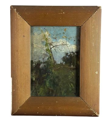 une image représentant un tableau représentant un oiseau perché sur une branche, dans un cadre