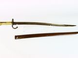 pair of antique swords on a white background with a wooden handle