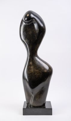 Xavier ALVAREZ (1949) Pudeur Bronze à la cire perdue, patine…