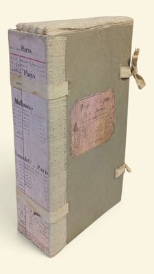 a book that has a lot of papers on it