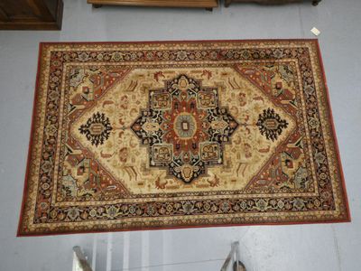 FRANCE TAPIS - Tapis mécanique à décor géométrique - 200x300…