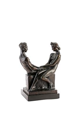 ARTHUR DUPAGNE (1895-1961) Couple Épreuve en bronze à patine…
