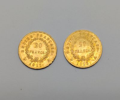 deux pièces d'or, dont l'une est un souverain et l'autre un souverain