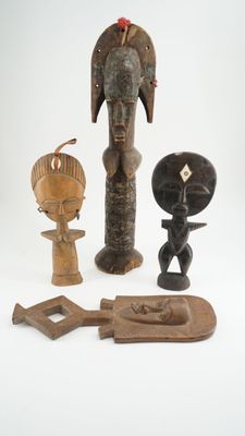 Trois statuettes africaines ou poupées de fertilité de diffé… - Photo 1