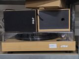 a shelf that has a lot of boxes on top of it