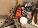 a lot of tools that are sitting on the floor