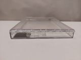 a clear plastic case that is sitting on a table