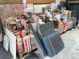 a pile of boxes that are sitting on the floor
