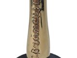 a bottle of wine that is sitting on a table