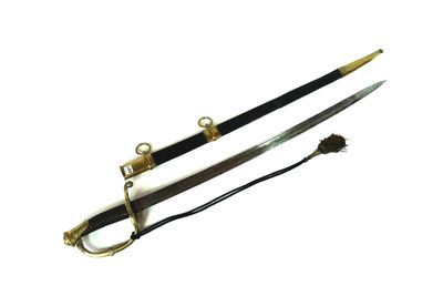 Sabre d'officier d'infanterie modèle 1821, lame courbe de 75…