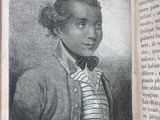 an old book with a picture of a man in a suit