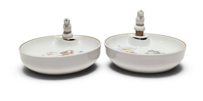 PULLIVUYT Réunion de 2 assiettes chauffantes à bouillie pour…