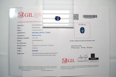 two papers with a picture of a blue diamond on them