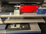 a lot of hp products on the shelves in the store