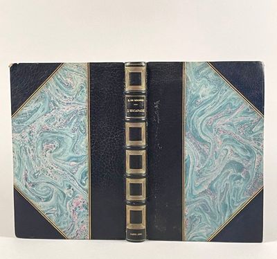 une image représentant un livre bleu et noir aux bords dorés
