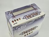 a white box with a design on it
