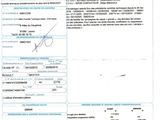 a close up of a document with a barcode on it