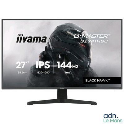 the monitor is displaying the image of a man in a helmet