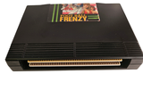 a black computer with a yellow and green sticker on it