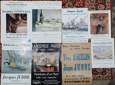 Lot de huit affiches d'exposition consacrées notamment à : R…