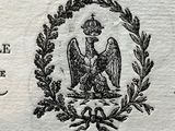 an old envelope with a picture of an eagle on it