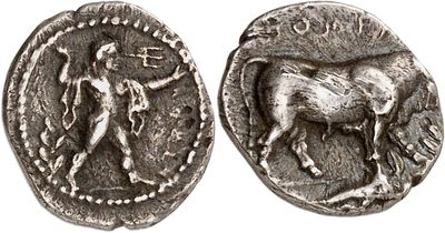 a close up of a coin with a horse on it