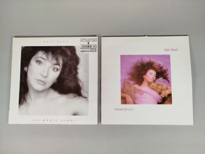 two cd ' s of a woman with long hair and a pink dress