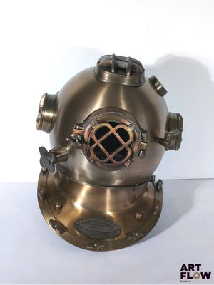 Casque de scaphandre Mark V doré, Morse diving équipement Co…
