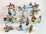a lot of figurines of different types on display