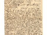 lettre manuscrite écrite à l'encre noire sur une feuille de papier