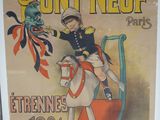 affiche représentant un garçon à cheval, avec un dragon sur le dos