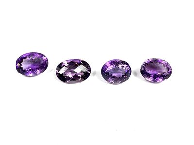 4 améthystes ovales 19.70 cts 21.8x14.7x10.5 n°41003648
