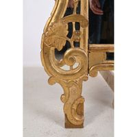 GLACE A LA PROVENÇALE LOUIS XV en bois doré et sculpté à déc… (photo 5)