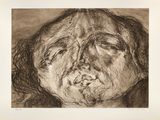 une image représentant le dessin du visage d'un homme aux yeux fermés
