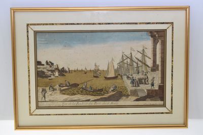 "Vue de la Rade et du port de de SAINT MALO", estampe, 23x39…