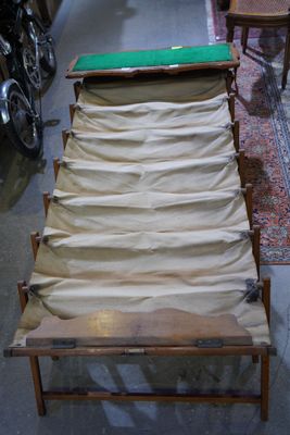 Lit de camp en bois naturel H: 52cmx84cmx29cm